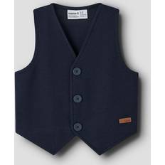 Blå Polstrede veste Børnetøj Name It Bløde Vest Nmmrobino - Navy Blazer