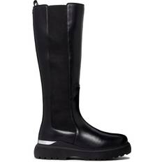 Wool Chelsea Boots Mallet Alexandra Leather Knee High Chelsea Boots - Black