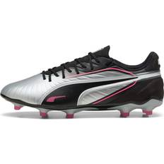 Sølv Fodboldstøvler Puma King Match FG AG Audacity Football Boots - Silv/Sort/Pink/Hvid