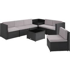 tectake Verona - Black Outdoor Lounge Set