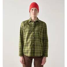 Dam - GOTS (Global Organic Textile Standard) Skjortor Haglöfs Virke Flannel Shirt Seaweed Green/Olive Green