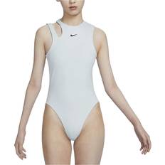 Sportswear Garment Shapewear & Under Garments Nike Sportswear Essential Logo Solid Color Crew Neck Bodysuit - Gray