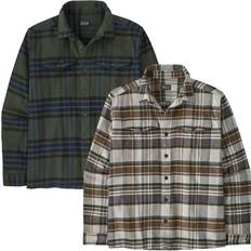 Hiking Shirts Patagonia Fjord Long-Sleeve Flannel Shirt - Green