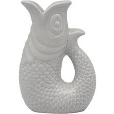 Fish Jug Grey 20cm Ceramic Decorative Pitcher Ornament