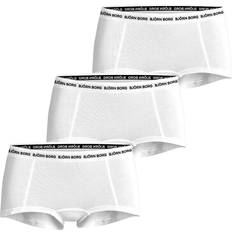 Dame - Polyester Underbukser Björn Borg Logo Boxer Shorts 3P Multipack - White