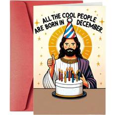 Shein 1PC Funny Birthday Greeting Card "All Cool People Are Born In December"