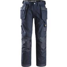 W35 Arbetsbyxor Snickers Workwear 3214 Canvas+ Work Trousers - Navy