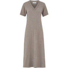 CYME Copenhagen Knitted Rib Dress - Taupe