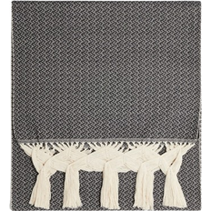 Bomull - Dam Halsdukar & Sjalar H&M x Lorena Saravia Cotton Shawl with Fringe - Black