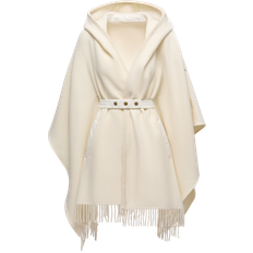 Vita Capes & Ponchos Moncler Belted Wool Cape Women - White