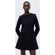 Herr - Svarta Klänningar H&M Shoulder-Pad Dress - Black