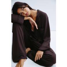 Bruna - Dam Pyjamasar H&M Pyjamas I Viskosmix - Mörkbrun