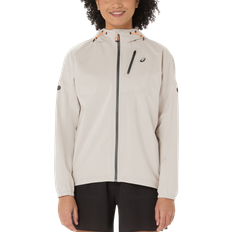 Hvid Regntøj Asics Fujitrail Elite Waterproof Jacket - Cream