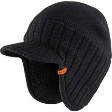 Mens Trade Curved Peak Beanie - Black
