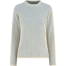 CYME Copenhagen Cotton Cashmere Sweater - Cream/Light Blue
