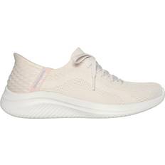 45 - Dame Spadseresko Skechers Slip-ins Ultra Flex 3.0 Brilliant W - Natural Knit/Periwinkle Trim