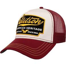 Stetson Trucker Cap American Heritage - Wine Red/White
