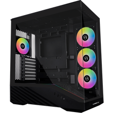 Lian Li Midi Tower (ATX) Computer Cases Lian Li Vector V100 Black Dual Chamber ARGB Mid Tower Gaming Case