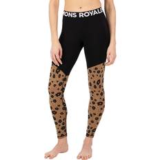 Brun - Dame Underbukser svedundertøj Mons Royale Merino Cascade Flex Legging Basislag - Sort