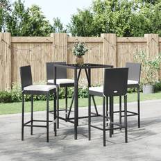 Synthetic Rattan Outdoor Bar Sets Brayden Studio Bede Black H X 70cm W X 70cm D Outdoor Bar Set