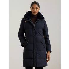 Ralph Lauren Coats Ralph Lauren Faux Fur Trim Funnel Neck Down Coat - Navy