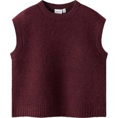 Name It Veste på tilbud Name It Strik Vest Oneifyly Burgundy - Purpur