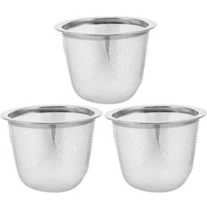 Metal Tea Strainers VILLCASE 3pcs Herbal Silver Metal Filter Tea Strainer