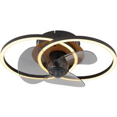 Globo Takfläktar Globo Deckenventilator Karen Schwarz Grau