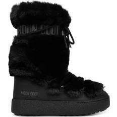 Moon Boot Dame Curlingstøvler Moon Boot MB Ltrack Faux Fur High WP Shoes - Sort