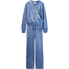Blåa Övriga sets Barnkläder H&M Flicka Ljusblå Lilo Stitch Velourset 146