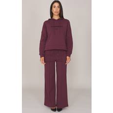 Brun Jakkesæt Twinset Sweatshirt Uld Bordeaux Tracksuit Trykt Mønster - Brun