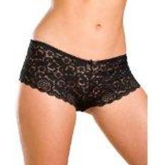 Camille Charisma Lace Mesh Boxer Shorts - Black