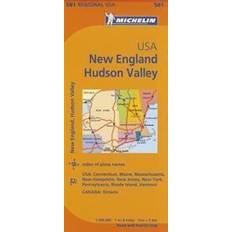 Usa map Michelin USA: New England, Hudson Valley Map 581 (Falset, 2012)