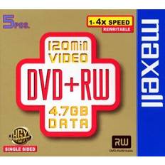 Maxell DVD+RW 4.7GB 4x Jewelcase 5-Pack
