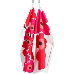 Marimekko Unikko Kökshandduk White/Red (70x47cm)