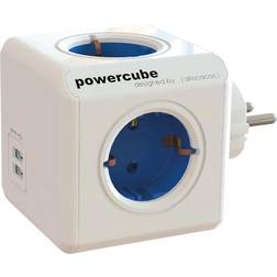 allocacoc Regleta PowerCube BXPC1200 Azul, 4 tomas USB