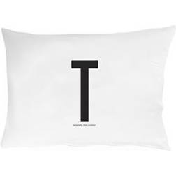 Design Letters T Hovedpudebetræk Black/White (70x50cm)