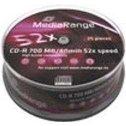 MediaRange Cd-r 700mb 80min Cake 25 52x Mr201