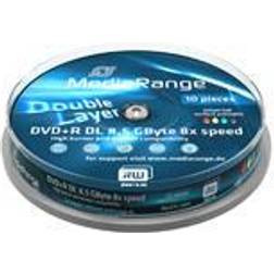 MediaRange Dvd r Double Layer 8x Cake 10 8.5gb Inkjet Fullsurface Mr468