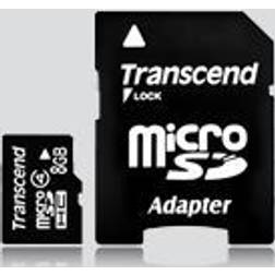 Transcend 8GB microSDHC Flash Card Model TS8GUSDHC4