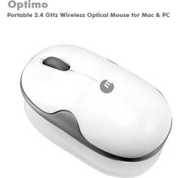 Macally Optimo Wireless Optical Mouse White