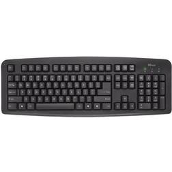 Trust ClassicLine UK USB QWERTY Inglese UK Nero Tastiera