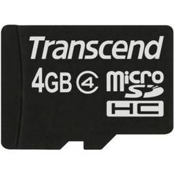 Transcend 4 GB MicroSDHC Micro SD Card, Class 4