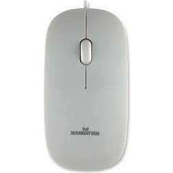 Manhattan 177627 White Wired Optical Silhouette Mouse