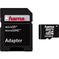 Hama Carte mémoire microsdhc 32gb classe 10 22mb/s adaptateur mobile