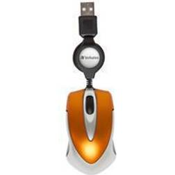 Verbatim Go Mini Optical Travel Mouse USB Orange Volcanique