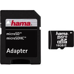 Hama Carte mémoire flash (adaptateur microSDHC SD inclus(e) 16 Go Class 10 micro SDHC