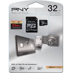 PNY MicroSDHC da 32 GB UHS-I Class 10 Adattatore SD