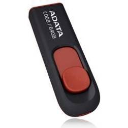 Adata Classic Series C008 Retractable 64GB USB 2.0 Flash Drive (White and Blue)