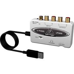 Behringer UFO202 U-PHONO INTERFACCIA AUDIO 48 KHZ USB SOFTWARE PREAMPLIFICATORE PER GIRADISCHI IPAD IPOD CON PHONO PREAMP GROUND